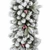 Wianek świąteczny Lilly Śnieżony 60 cm LED – PE + PVC