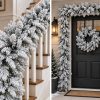 Girlanda świąteczna Bahama Śnieżona 100 cm – PE + PVC - obrazek 3