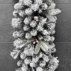 Wianek świąteczny Lilly Śnieżony 60 cm LED – PE + PVC - obrazek 2